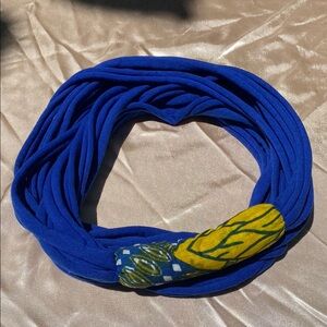 African Blue and Yellow Women's Scarf or necklace